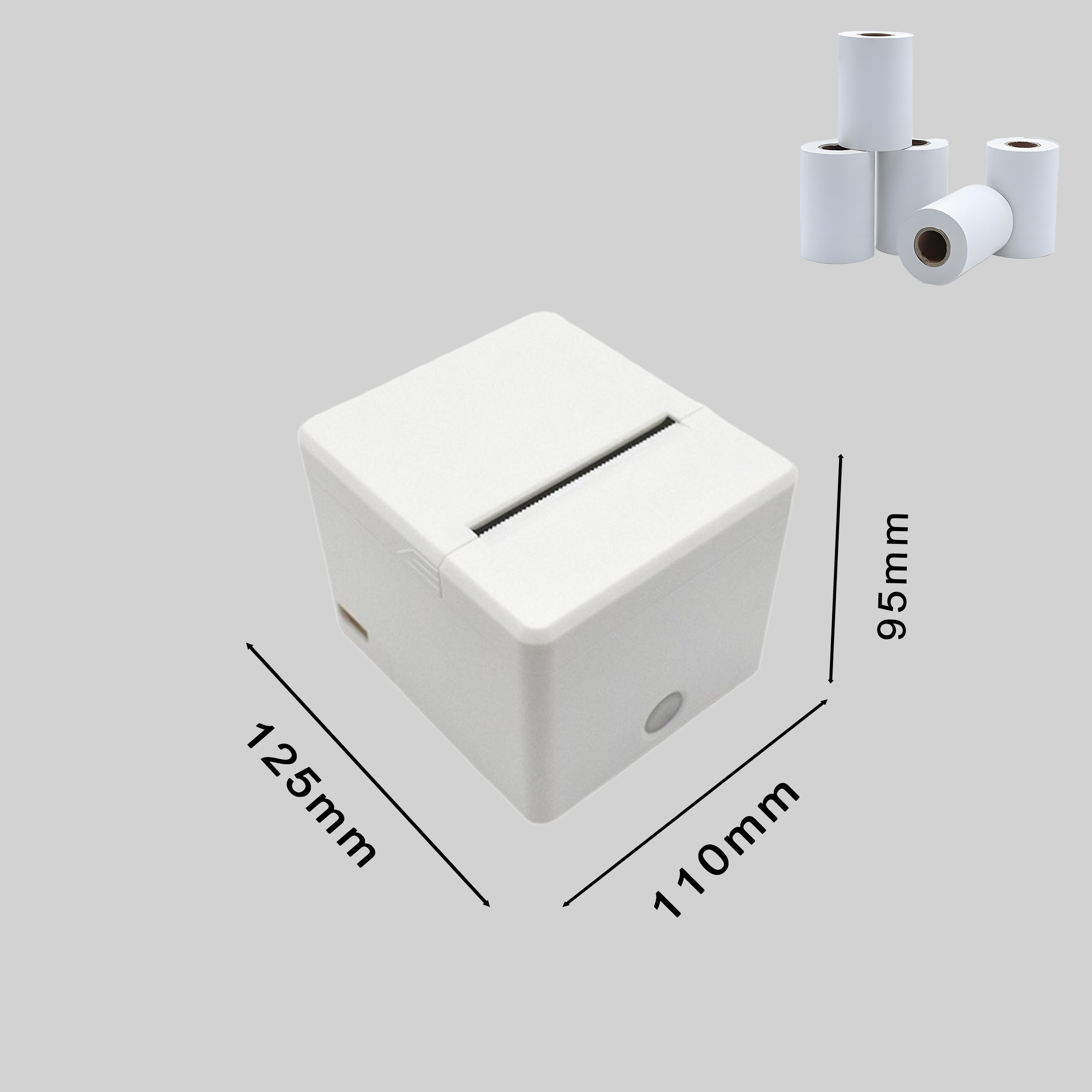 Commercial Printing Options - 80mm白黒サーマルレシートプリンター、キャッシュドロワー付きワイヤレスBluetooth請求書印刷機オプションの自動カッター