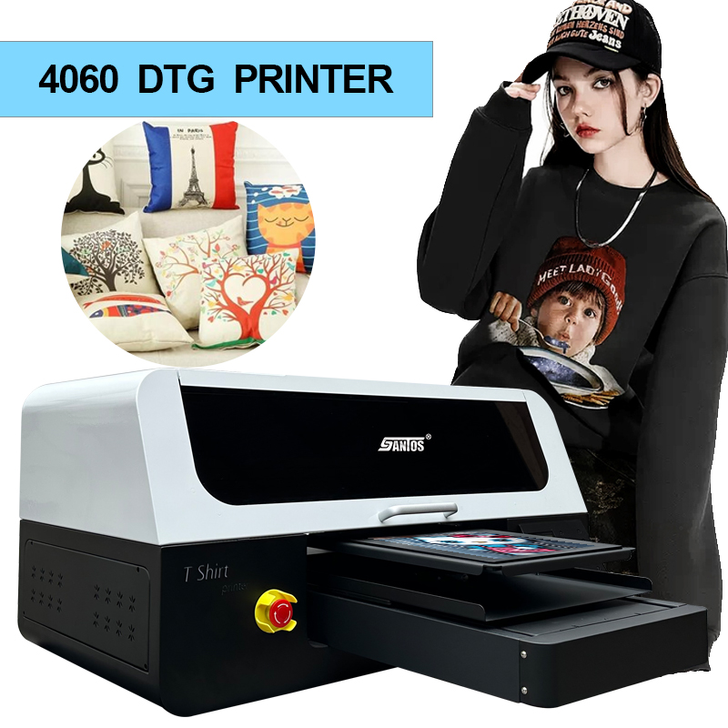 Commercial Print Model - DTGプリンター A3 4060モデル デジタルプリンター Tシャツ、パーカー、セーター、キルトカバー印刷用 XP600ヘッド2個搭載