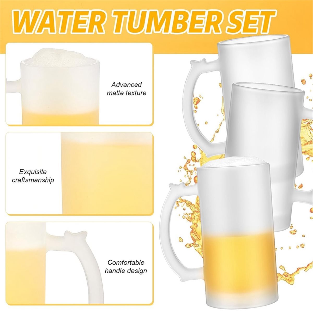 2個の昇華ブランクビールマグ、プレゼント用のパーソナライズさ - Sublimation Mug Blank のレビューと価格
