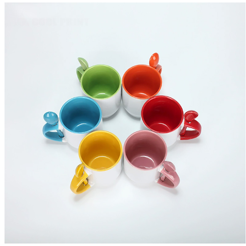 2個入り昇華用白マグカップ、クリエイティブな内側カラー、白い - Sublimation Mug Blank のレビューと価格