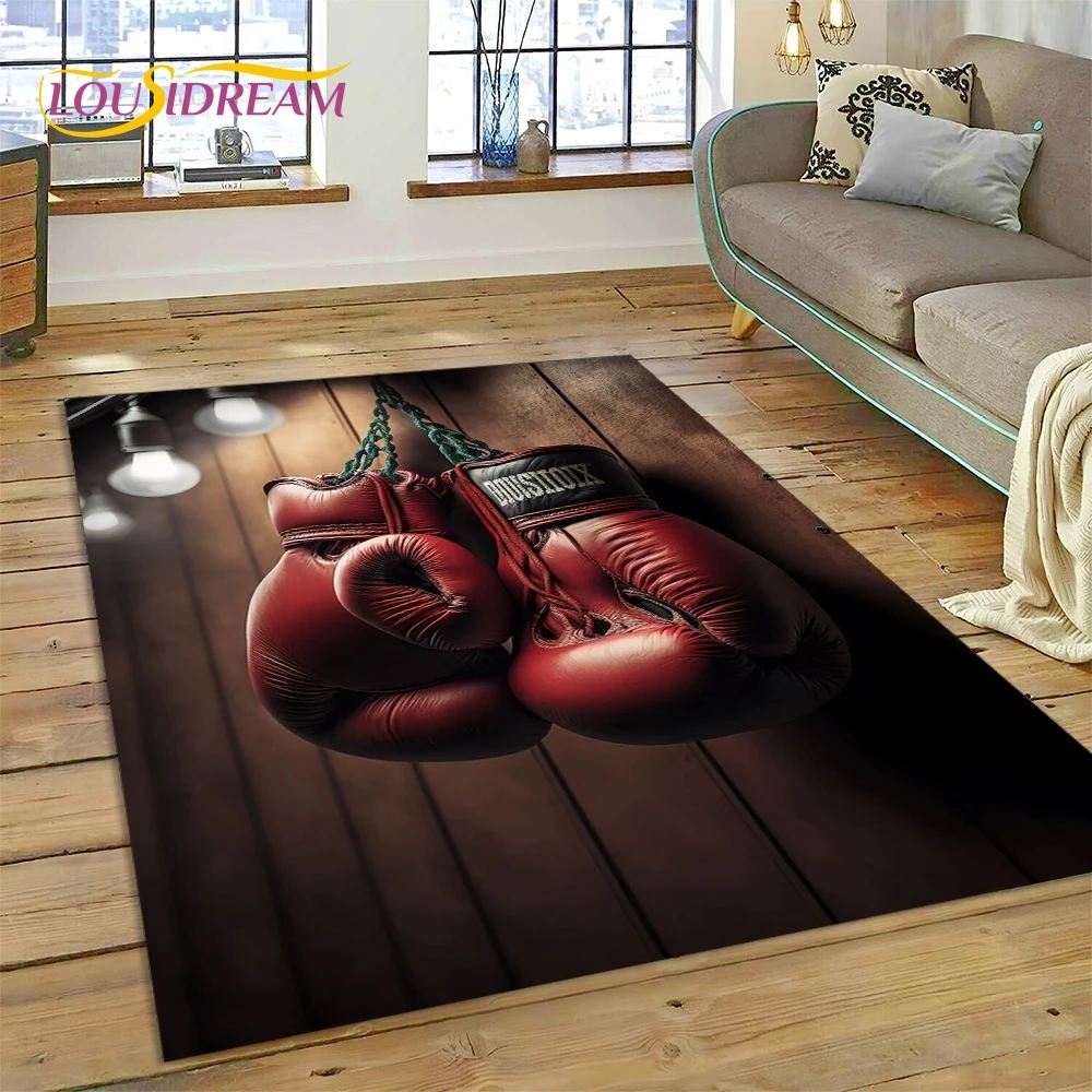 ボクシンググローブボクサーファイト漫画ラグカーペットリビング - Commercial Printing For Sale のレビューと価格