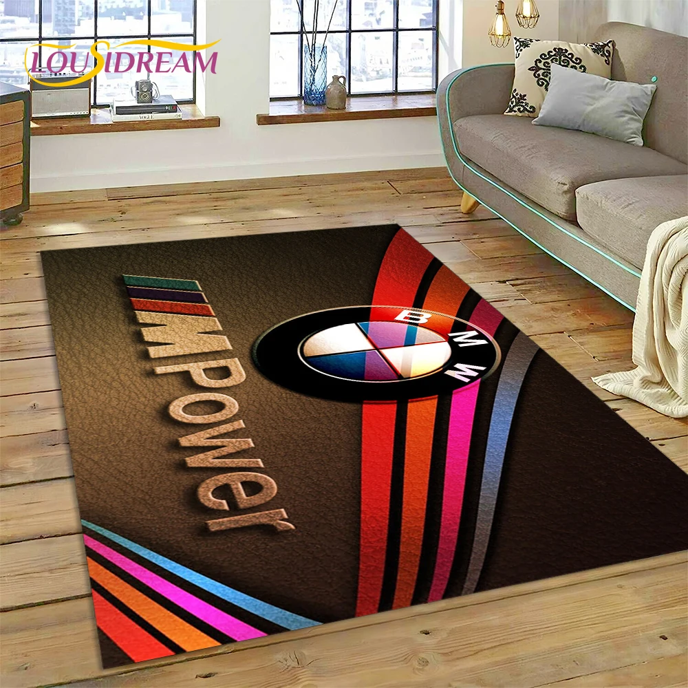 レーシングカーロゴ B-BMW 3D プリントラグカーペット - Commercial Printing For Sale のレビューと価格