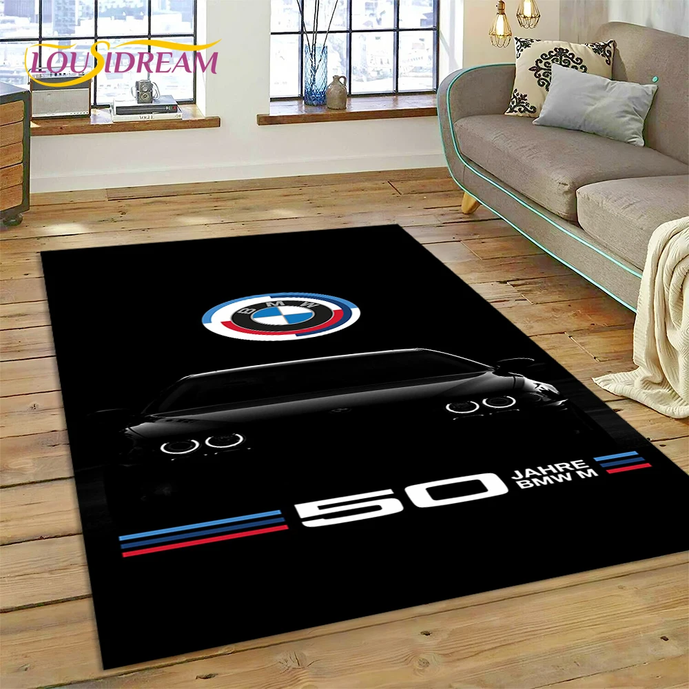 レーシングカーロゴ B-BMW 3D プリントラグカーペット - Commercial Printing For Sale のレビューと価格