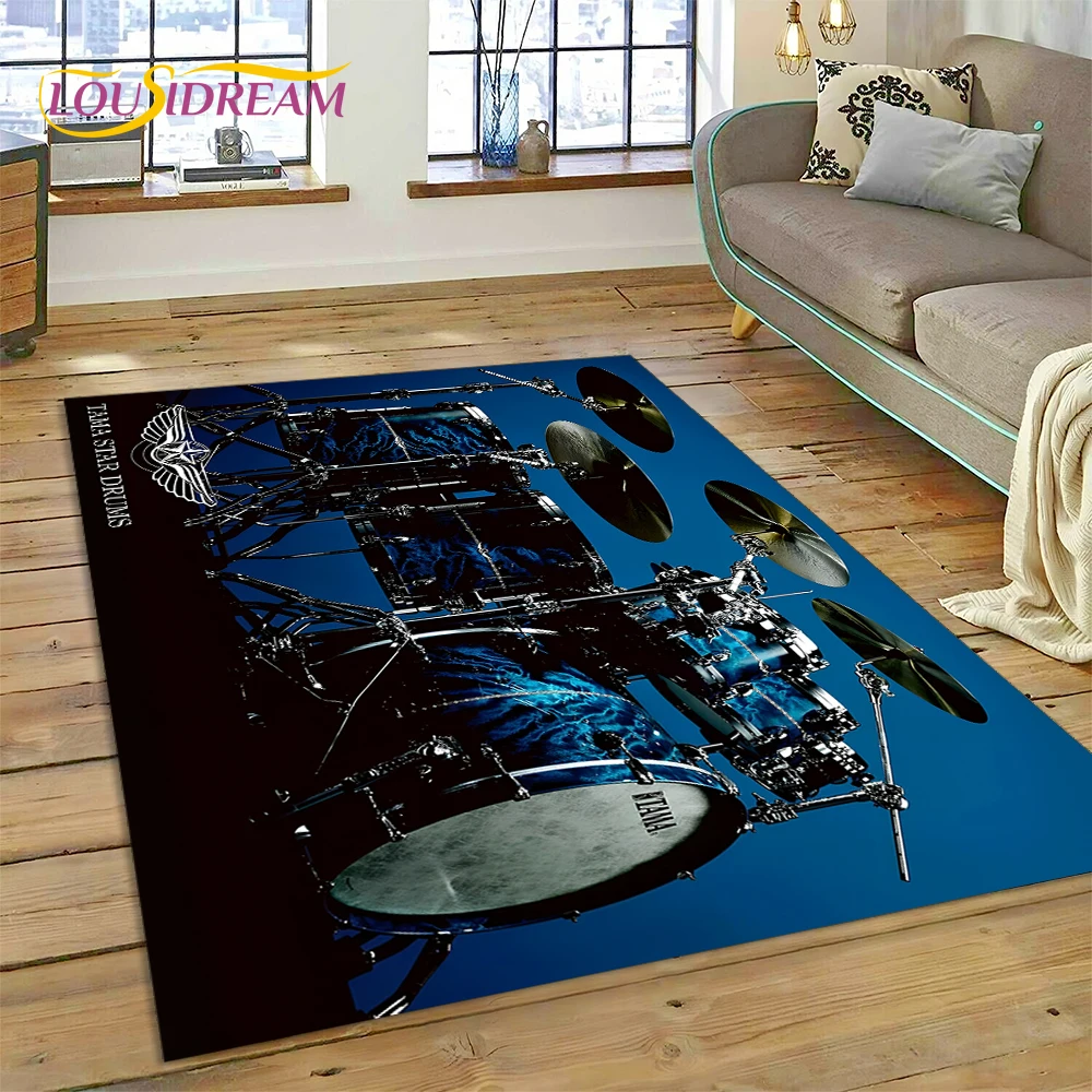 ドラムキット楽器ドラムセットカーペットラグ家庭用リビングルー - Commercial Printing For Sale のレビューと価格