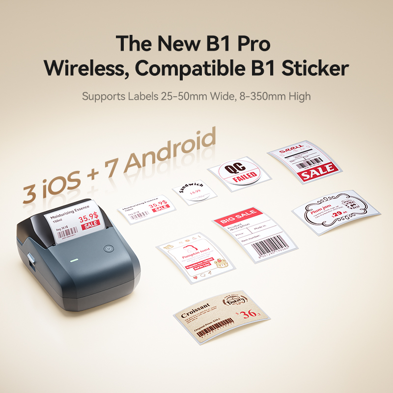 Niimbot B1 Proラベルプリンター 300 DPI - Commercial Printing Business のレビューと価格